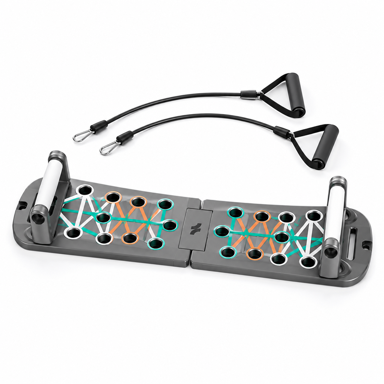 PowerBoard Foldable Push-Up & Resistance System for full-body home workouts