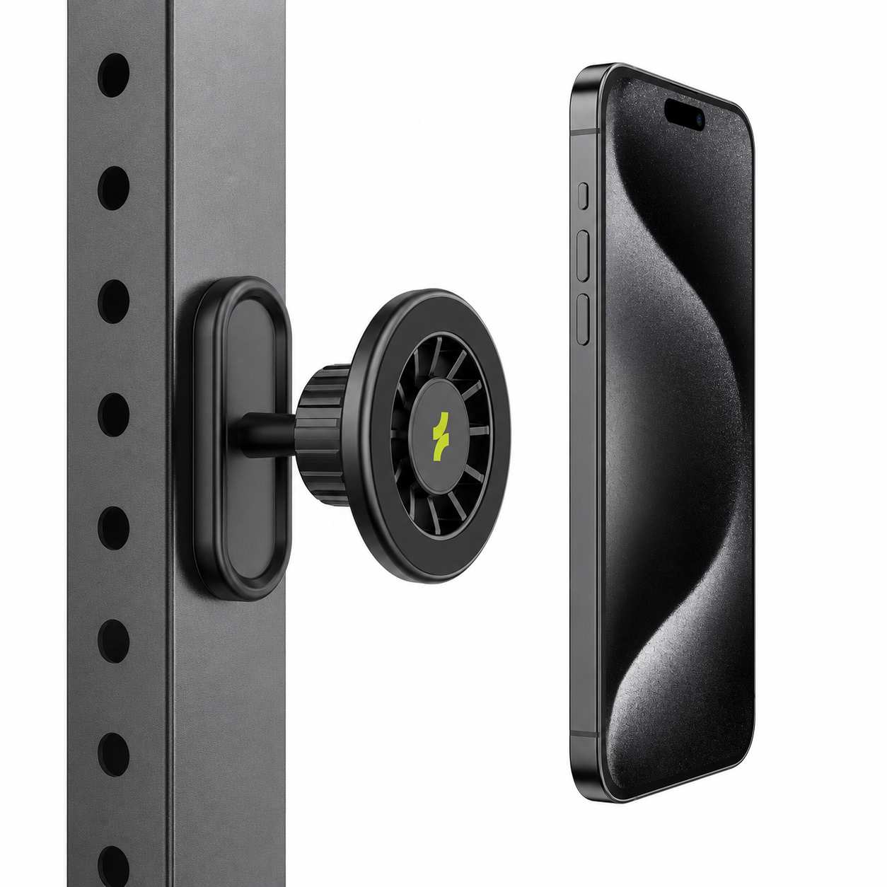 MagLock Gym Phone Mount for treadmill, bike, and equipment handlebars