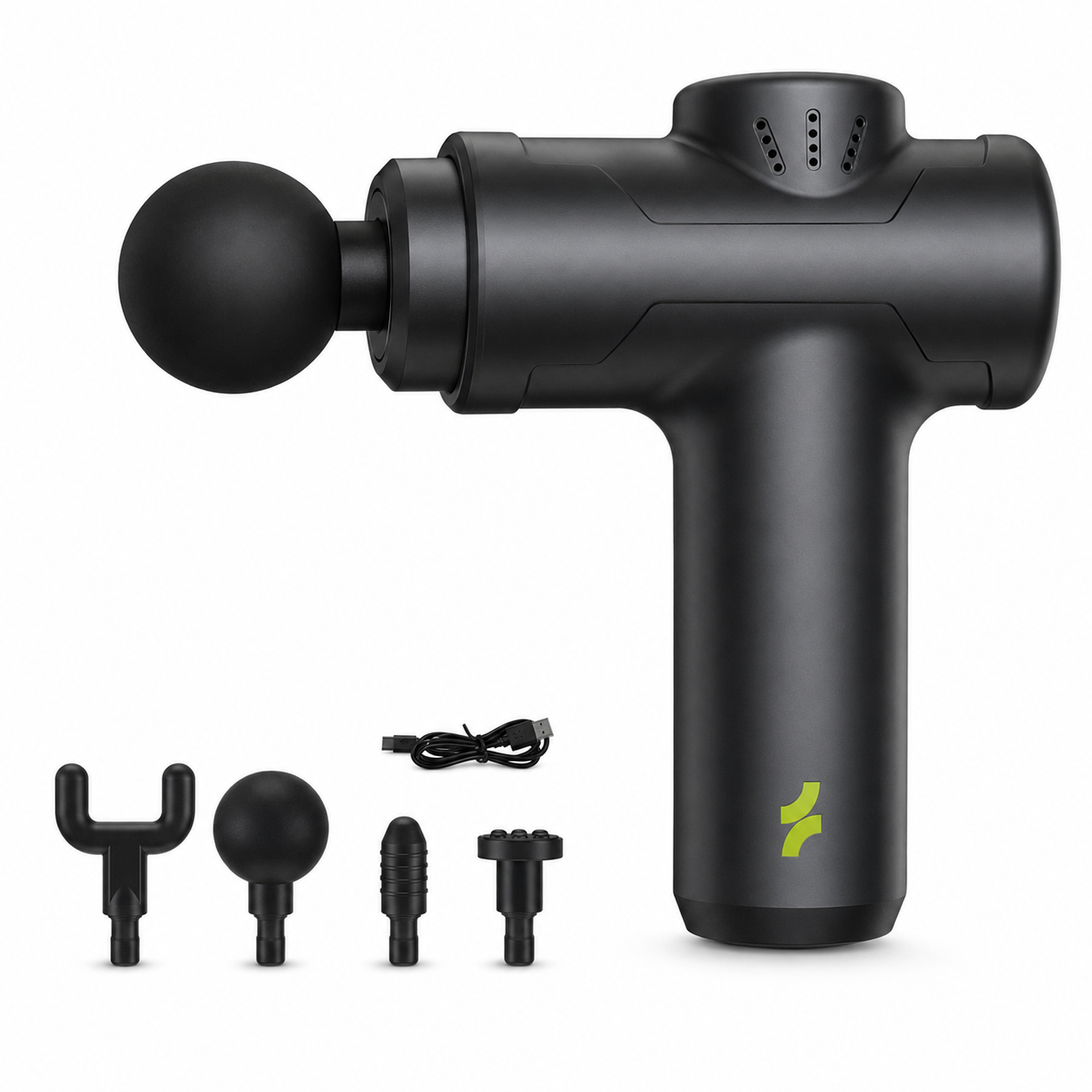Pulse Mini Massage Gun 4-Head Recovery Kit for portable deep tissue massage