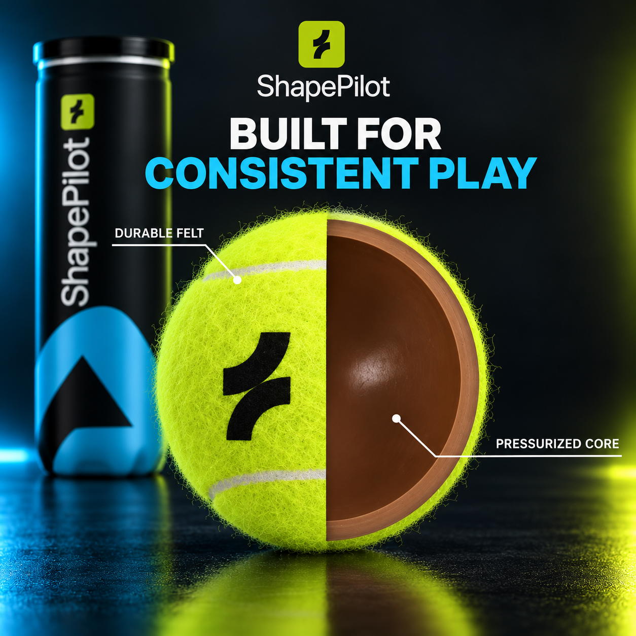 RallyPro Padel Balls — 3 Pack