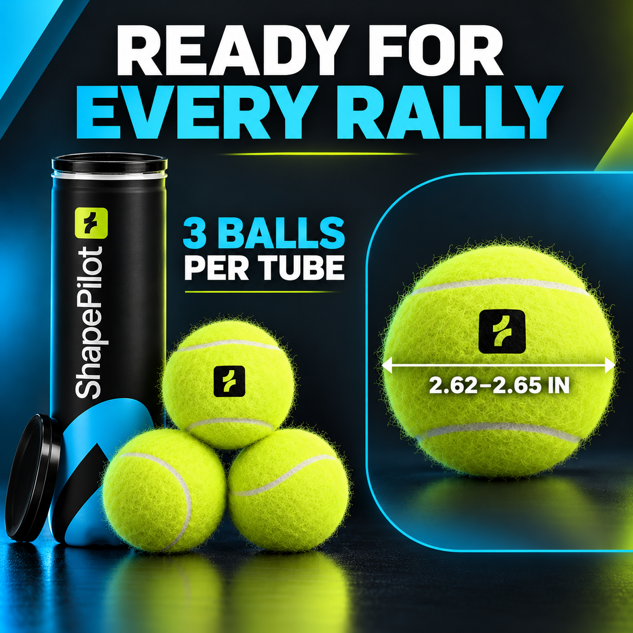 RallyPro Padel Balls — 3 Pack